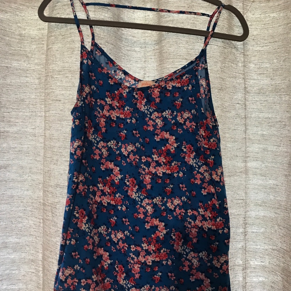 Bar back floral tank